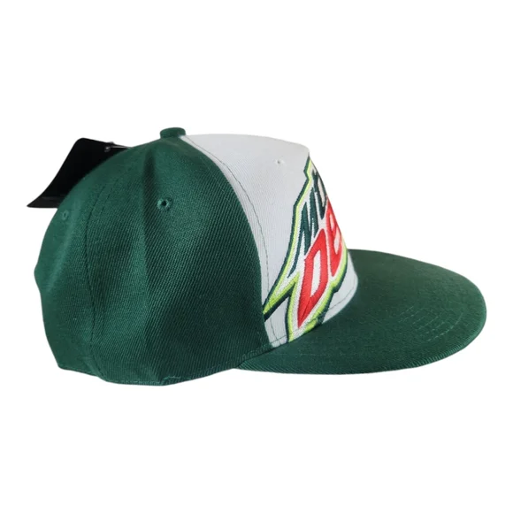 Mountain Dew Embroidered Snap Back Hat Cap 2017 New Pugs OSFM Flat Bill - Picture 5 of 11